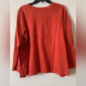 Women's Vibrant Orange Long Sleeve Tee